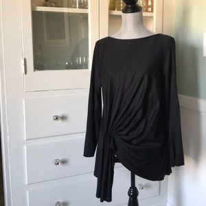 Beautiful COS Asymmetric draped black shirt S